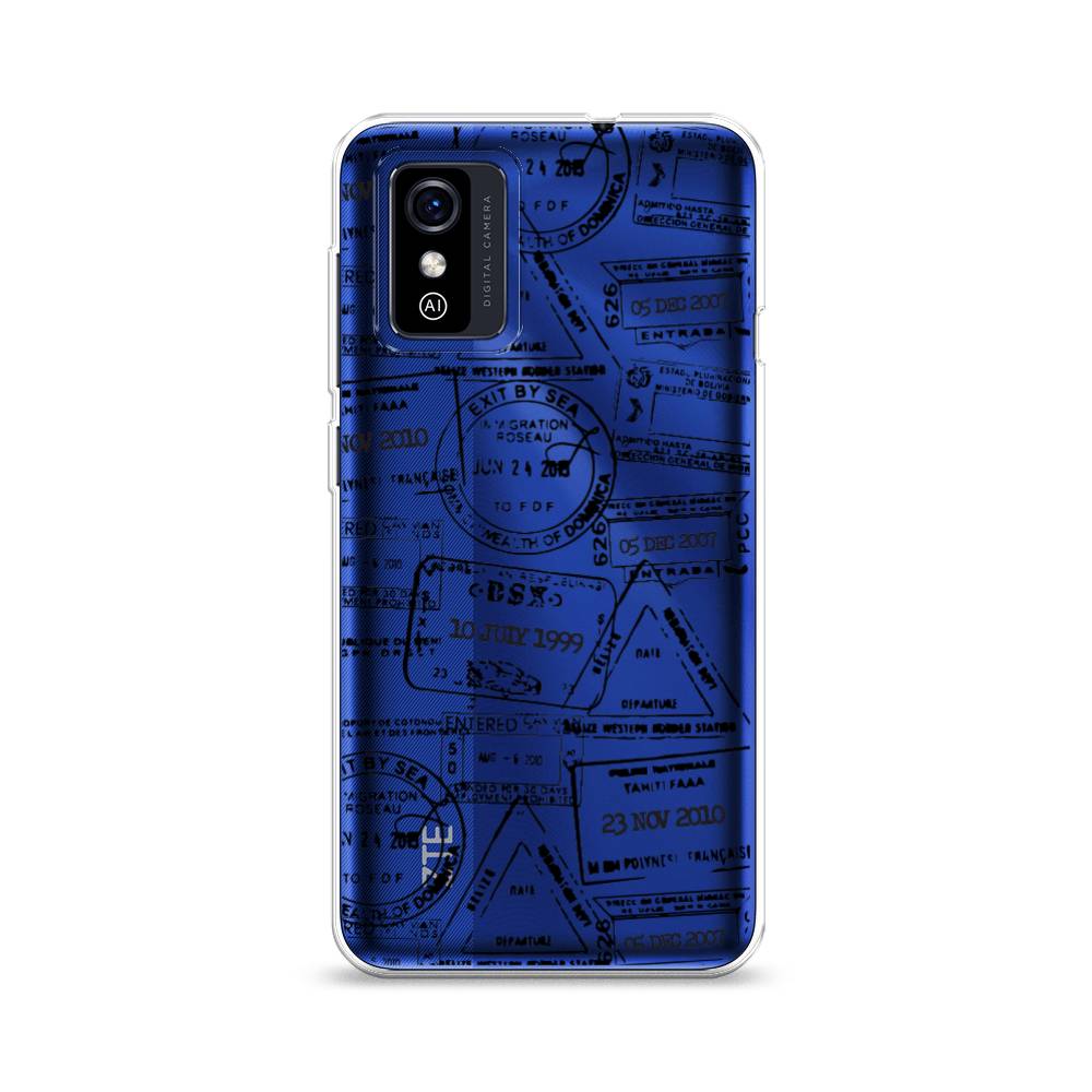 

Чехол на ZTE Blade L9 "Visa stamps 2", Белый;черный;серый, 135250-2