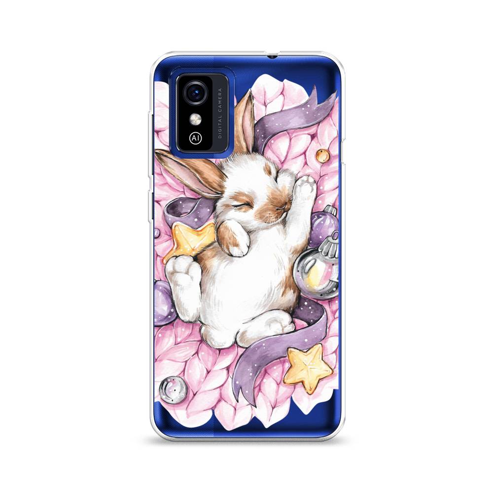 

Чехол для ZTE Blade L9 "Кролик спит", Розовый;белый, 135250-5