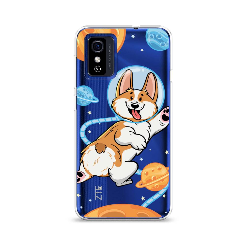 

Чехол на ZTE Blade L9 "Корги-космонавт", Голубой;бежевый;белый, 135250-1