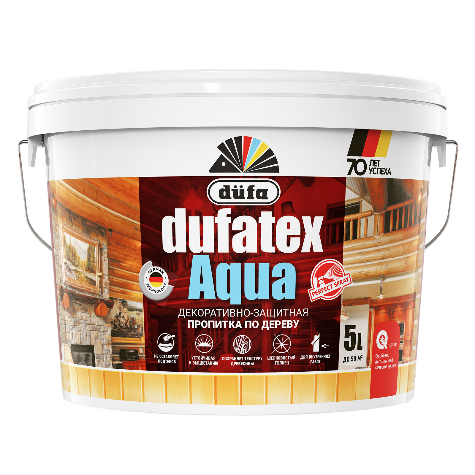 фото Пропитка для древесины dufa dufatex-aqua белая, 5 л