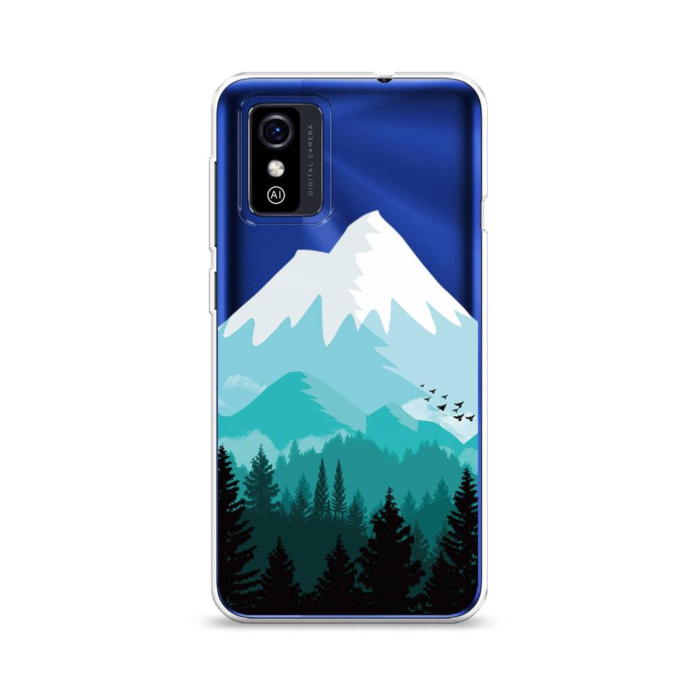 

Чехол на ZTE Blade L9 "Синяя снежная гора", Белый;голубой, 135250-2