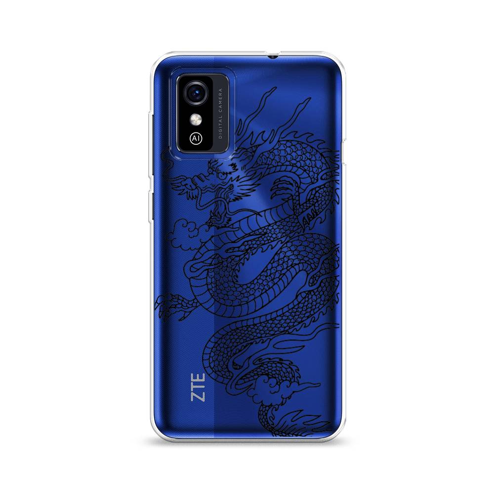 

Чехол на ZTE Blade L9 "Большой китайский дракон", Черный;серый, 135250-1