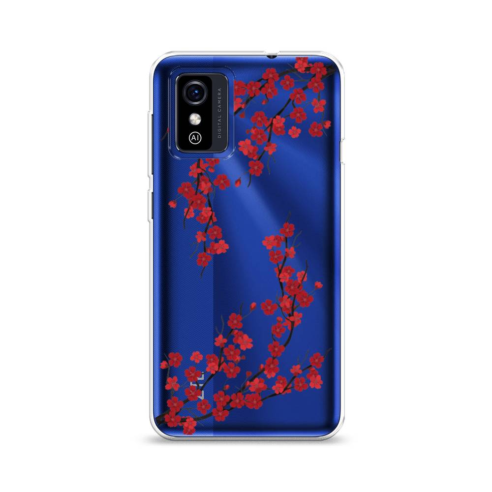 

Чехол на ZTE Blade L9 "Красная сакура", Красный;черный, 135250-2