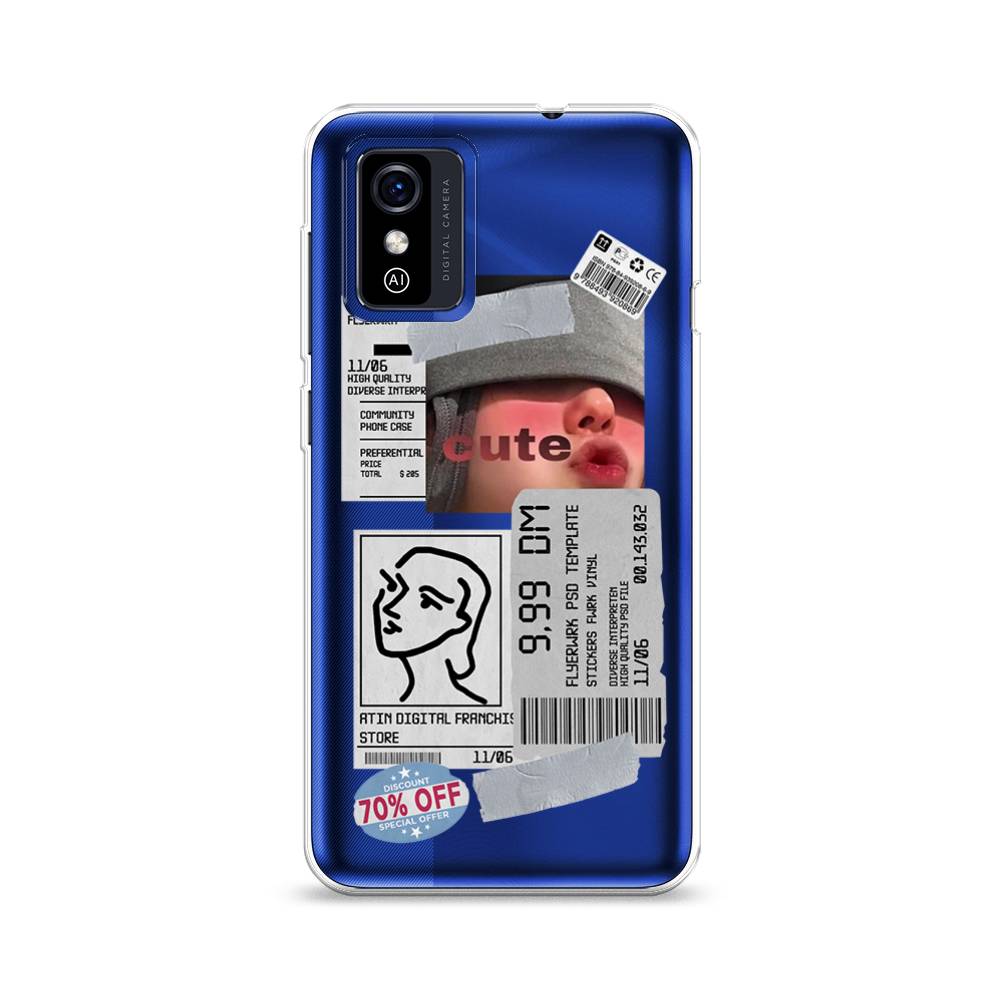 

Чехол для ZTE Blade L9 "Cute girl collage", Розовый;серый;голубой, 135250-6