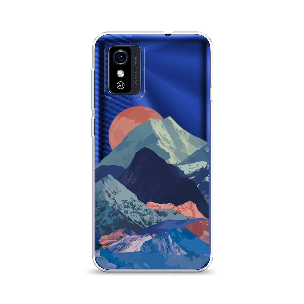 

Чехол для ZTE Blade L9 "Закат в снежных горах", Красный;серый;голубой, 135250-2