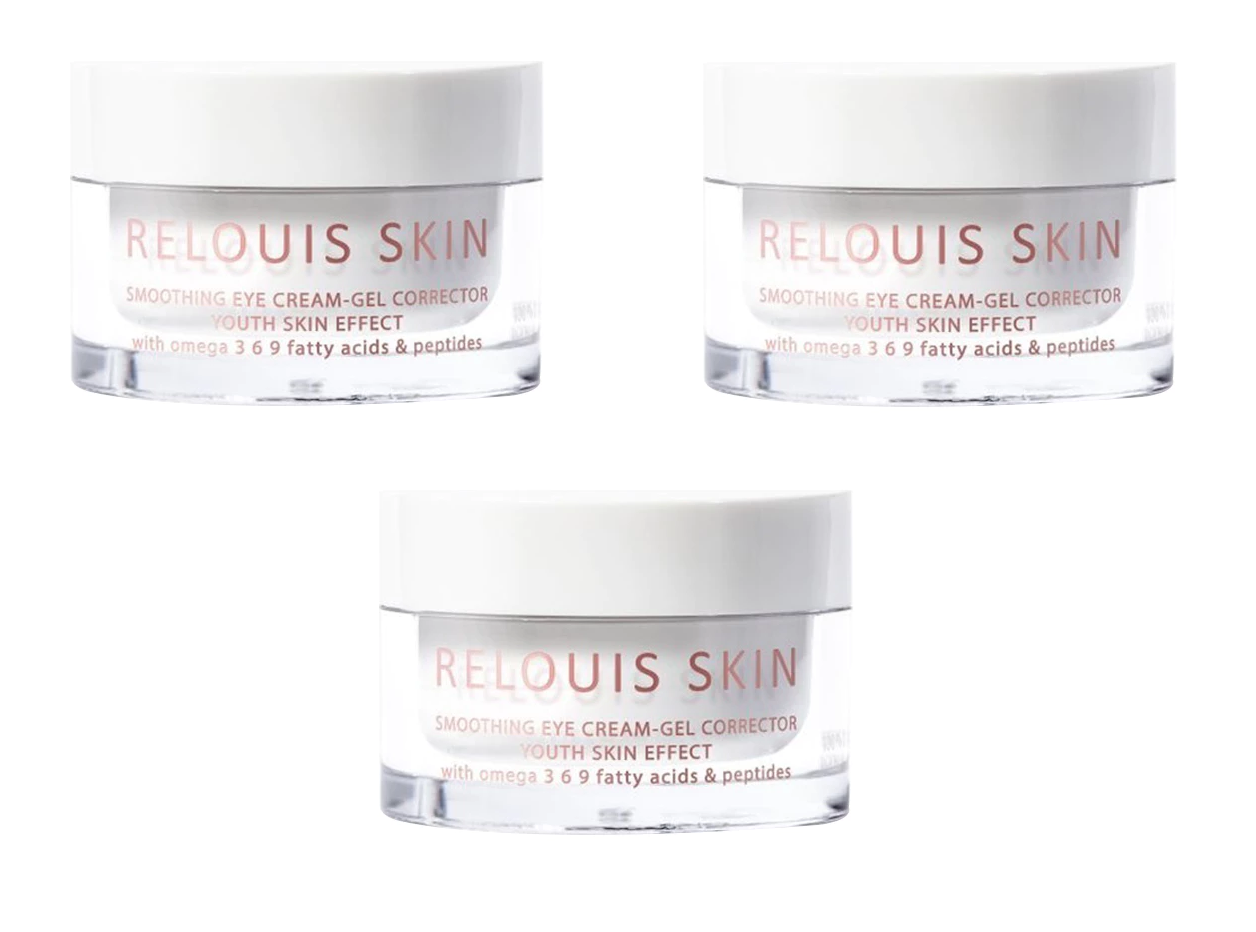 Крем-гель Relouis корректор вокруг глаз Skin Anti-Age Разглаживающий 15 г 3 шт