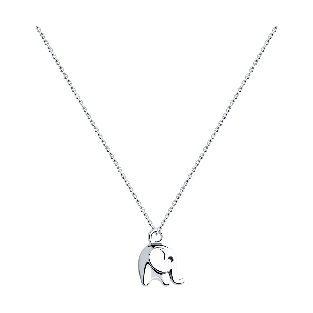 

Колье из серебра 50 см SOKOLOV 94070261, фианит, 94070261