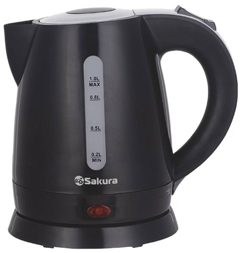 

Чайник электрический SAKURA SA-2342BKG 1 л черный, SA-2342BKG