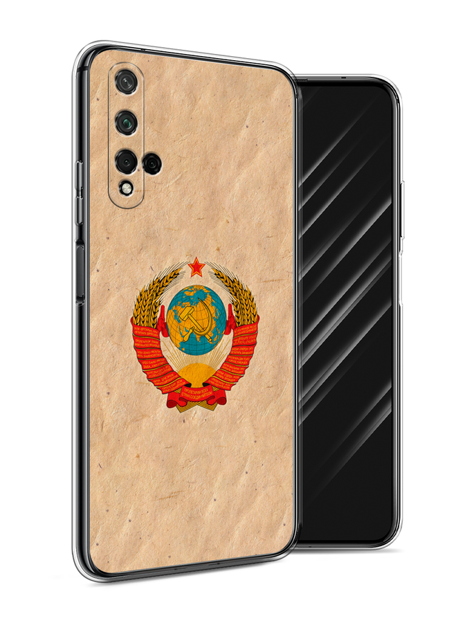 

Чехол Awog на Honor 20 "Союз пролетариев", Бежевый;красный, 69550-10
