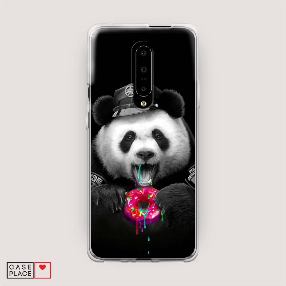 

Чехол Awog на OnePlus 7 Pro / ВанПлас 7 Pro "Панда police", Черный;белый;розовый, 150850-2