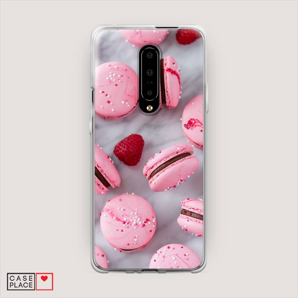 

Чехол Awog на OnePlus 7 Pro / ВанПлас 7 Pro "Макарони с малиной", Серый;розовый, 150850-10