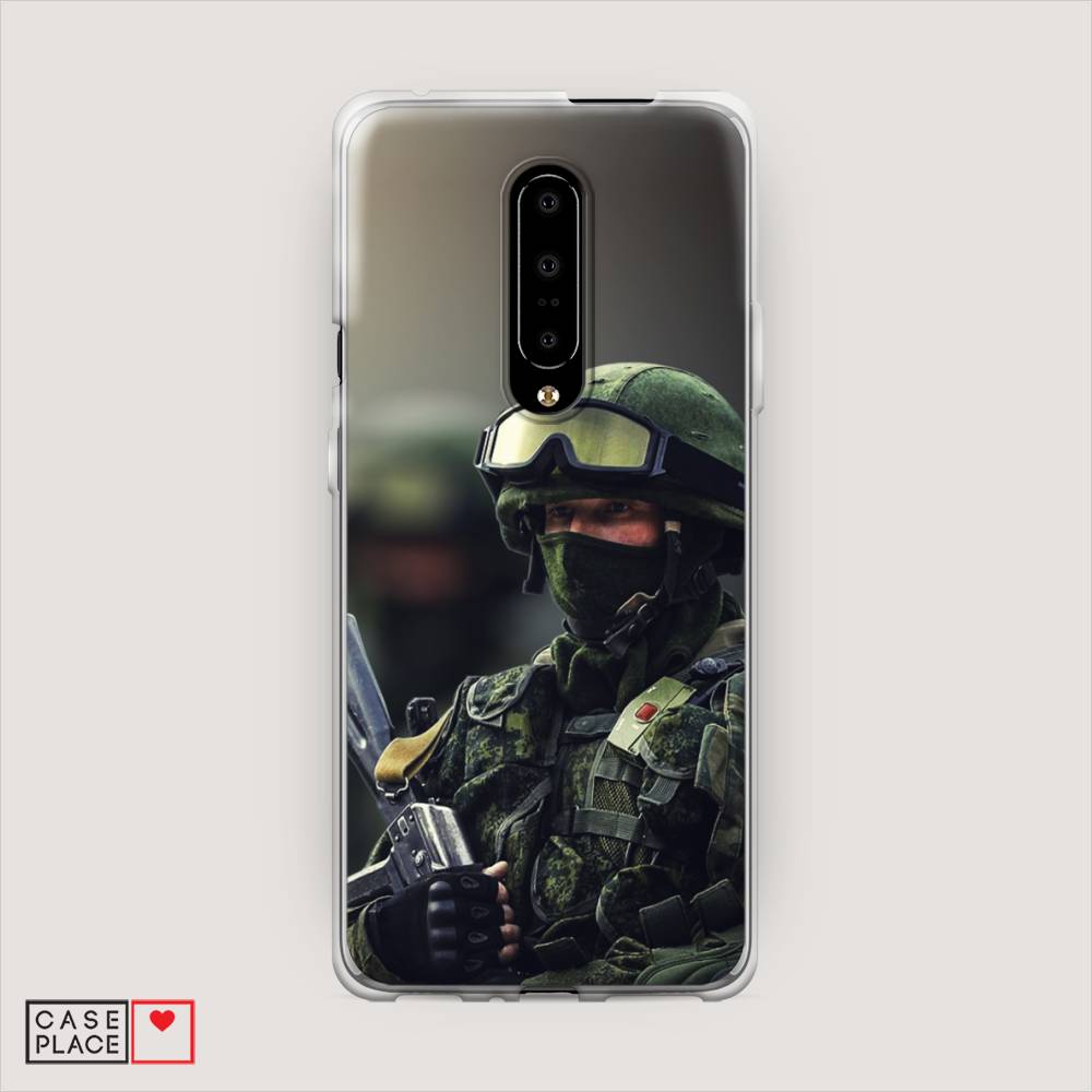 

Чехол Awog на OnePlus 7 Pro / ВанПлас 7 Pro "Солдат", Зеленый;серый, 150850-5