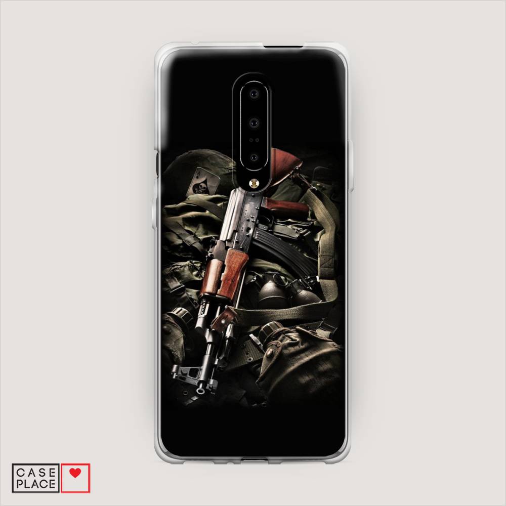 

Чехол Awog на OnePlus 7 Pro / ВанПлас 7 Pro "Автомат", Черный;коричневый;серый, 150850-5
