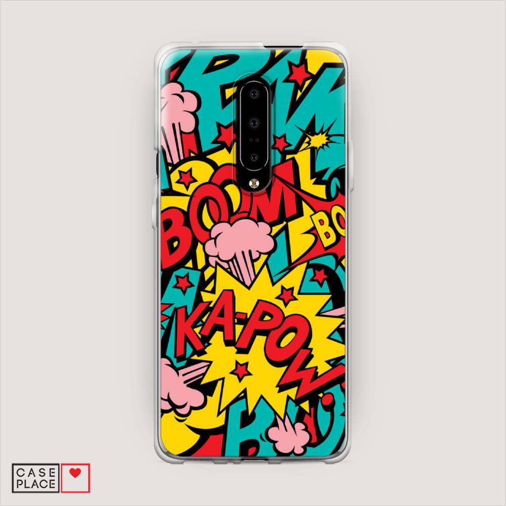 

Чехол Awog на OnePlus 7 Pro / ВанПлас 7 Pro "Постер pop art", Голубой;желтый;красный, 150850-9