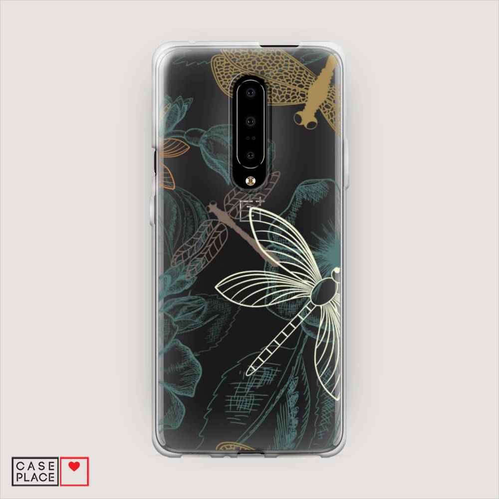 

Чехол Awog на OnePlus 7 Pro / ВанПлас 7 Pro "Тени стрекоз", Коричневый;зеленый;белый, 150850-8