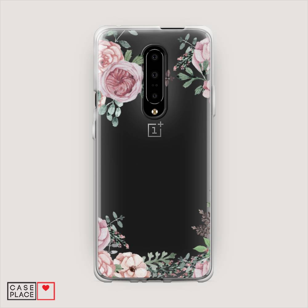 

Чехол Awog на OnePlus 7 Pro / ВанПлас 7 Pro "Нежные розы акварель", Прозрачный;розовый;зеленый, 150850-8