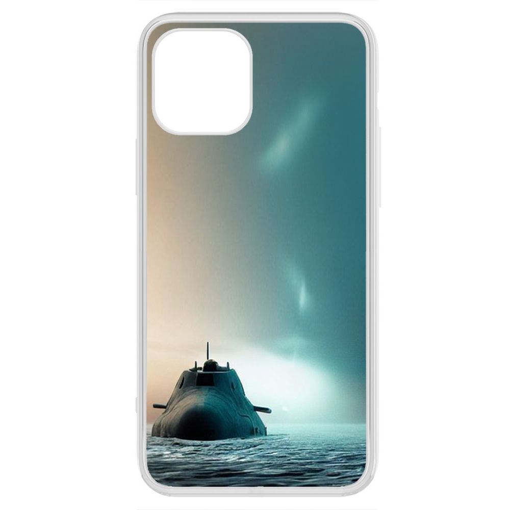 

Чехол-накладка Krutoff Clear Case Подлодка для iPhone 12 Pro Max, Прозрачный