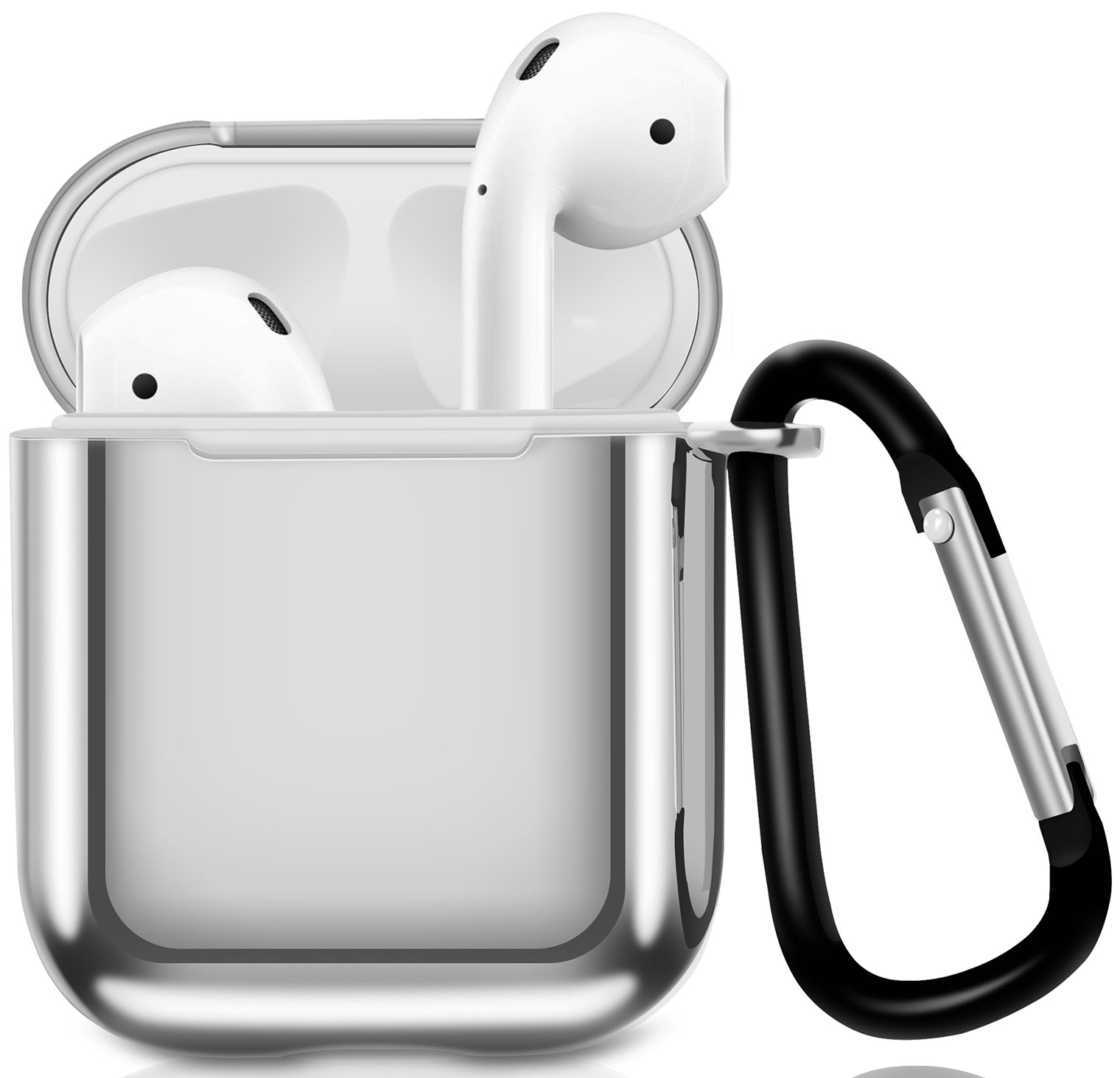 

Eva Apple AirPods 1/2 с карабином - Серебристый (CBAP07S), Apple AirPods 1/2 с карабином - Серебристый (CBAP07S)