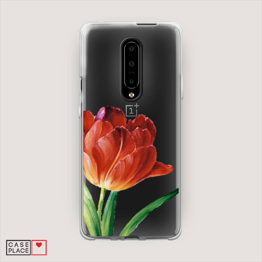 

Чехол Awog на OnePlus 7 Pro / ВанПлас 7 Pro "Красный тюльпан", Оранжевый;зеленый, 150850-8