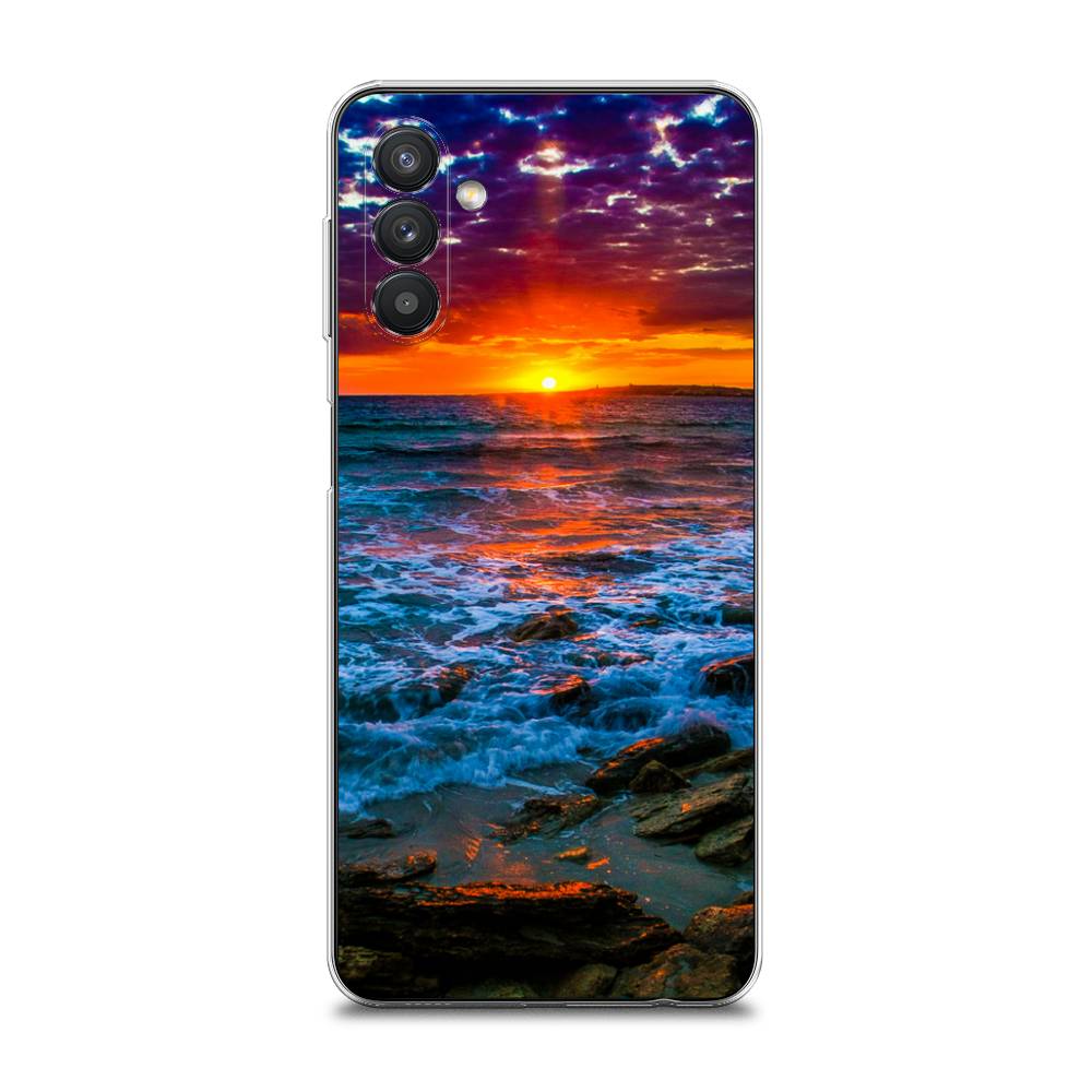 

Чехол на Samsung Galaxy A13 5G "Закат 1", Оранжевый;синий, 2104150-2