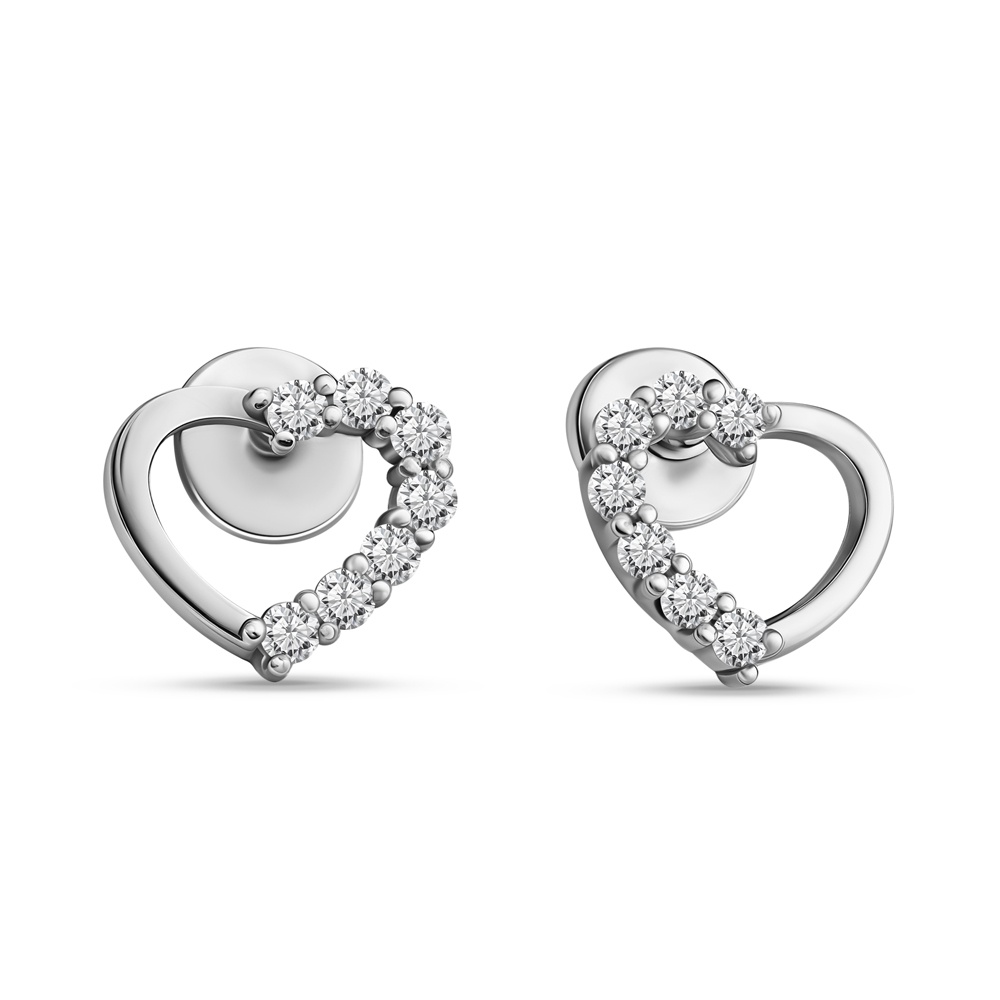 

Серьги из серебра 585Gold 702012483, фианит, 702012483