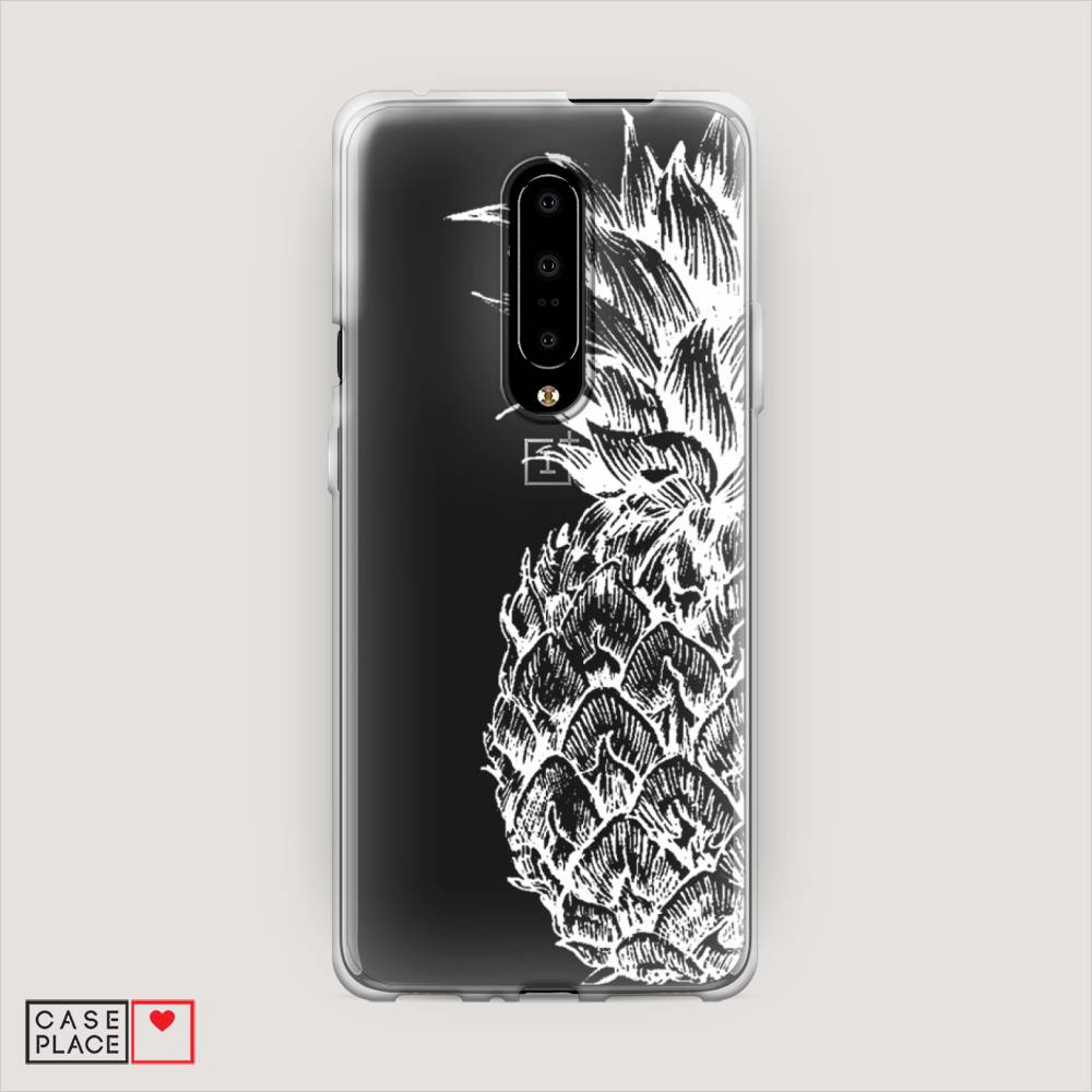 

Чехол Awog на OnePlus 7 Pro / ВанПлас 7 Pro "Ананас графика белая", Белый, 150850-10