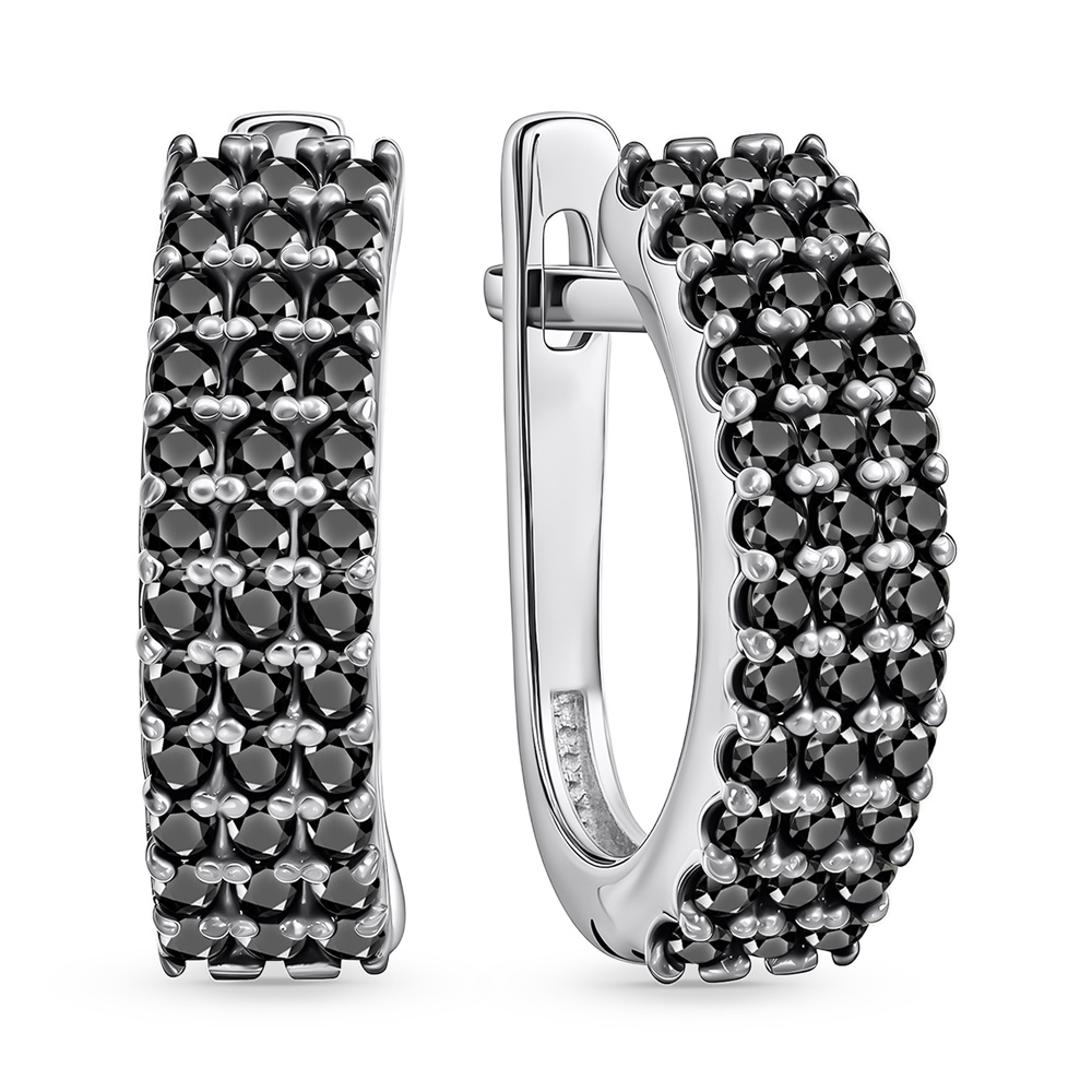 

Серьги из серебра 585Gold 702012480, фианит, 702012480