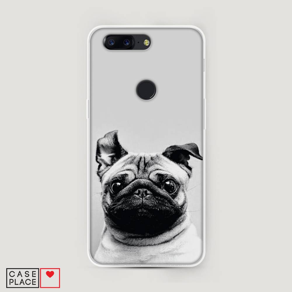 

Чехол Awog на OnePlus 5T / ВанПлас 5T "Ушастый мопс", Серый, 150350-1