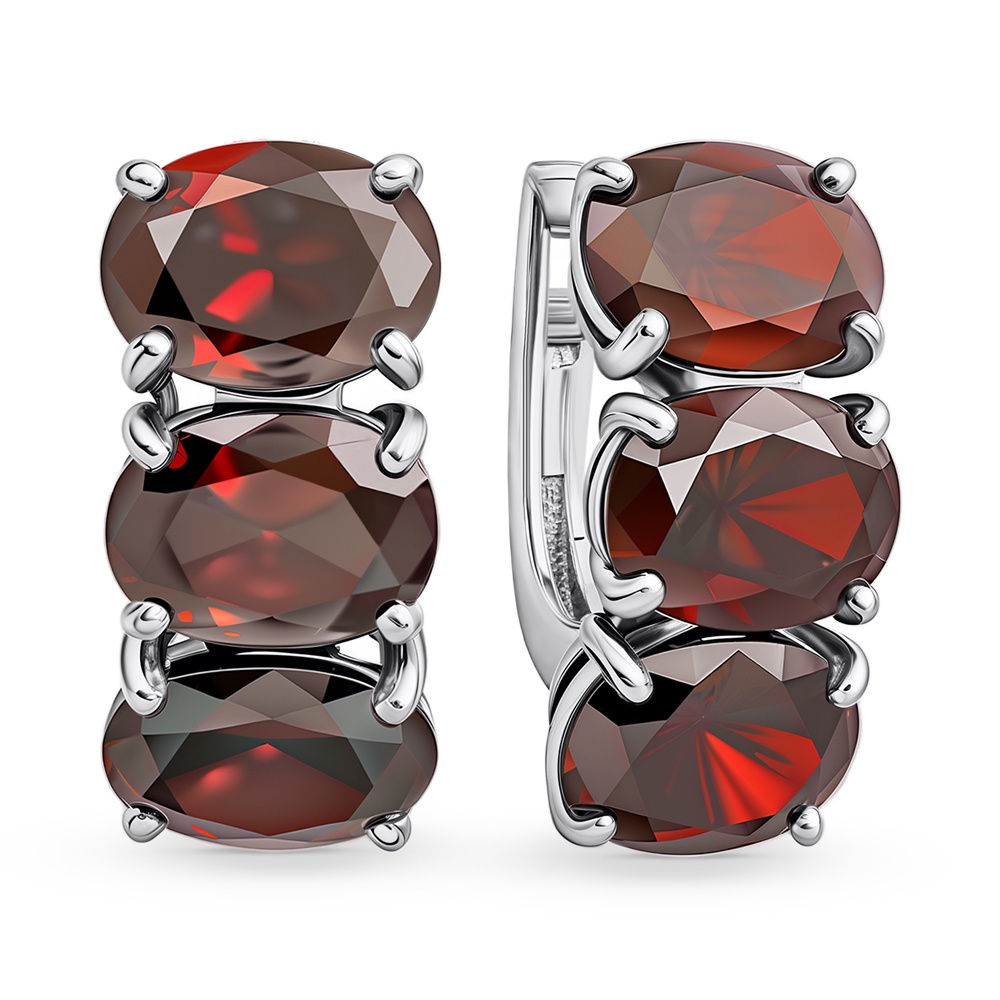 

Серьги из серебра 585Gold 702012434, фианит, 702012434
