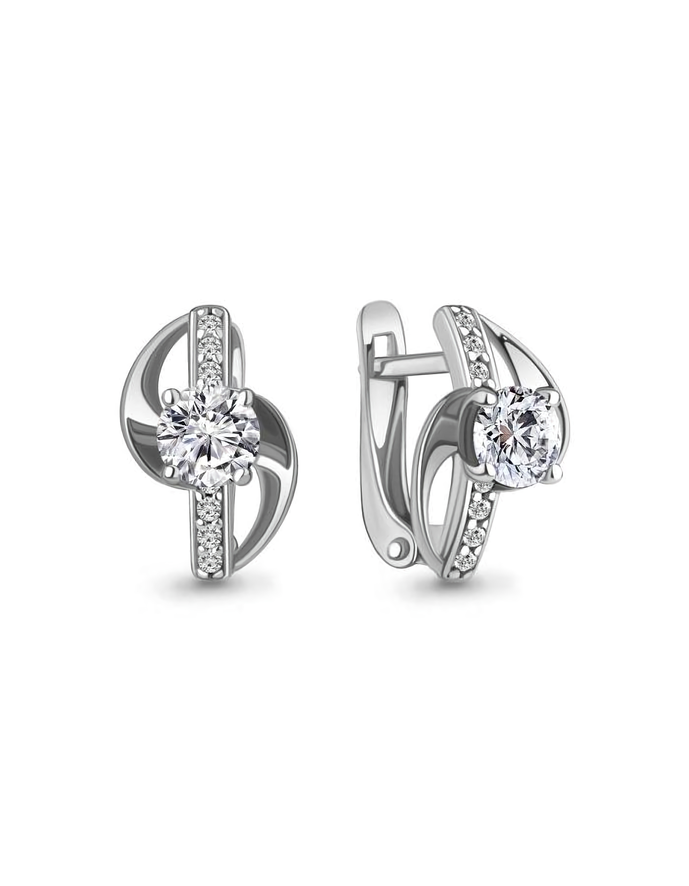 

Серьги из серебра TEO MAORI 842986А.5, фианит, 842986А.5