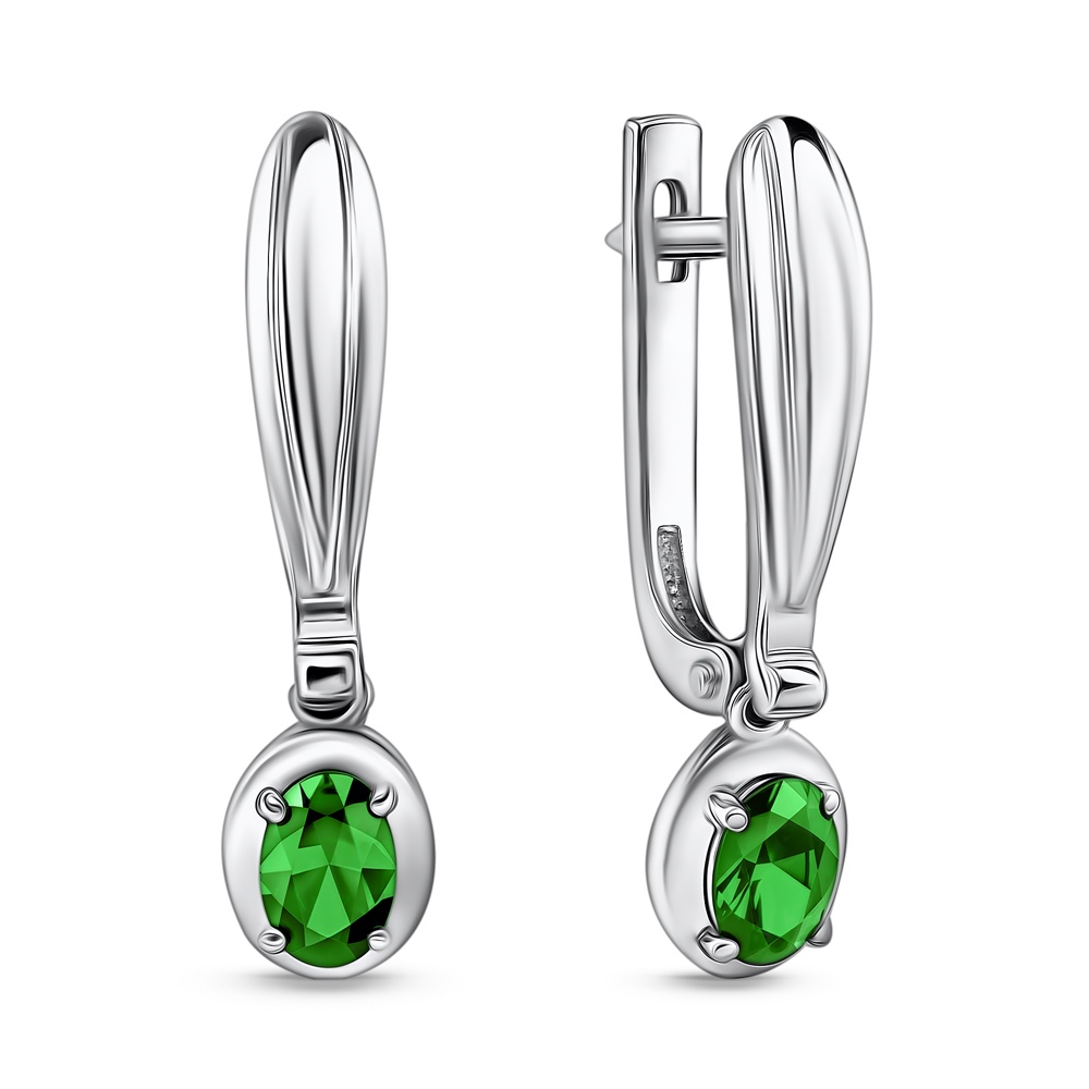 

Серьги подвески из серебра 585Gold 702012458, фианит, 702012458