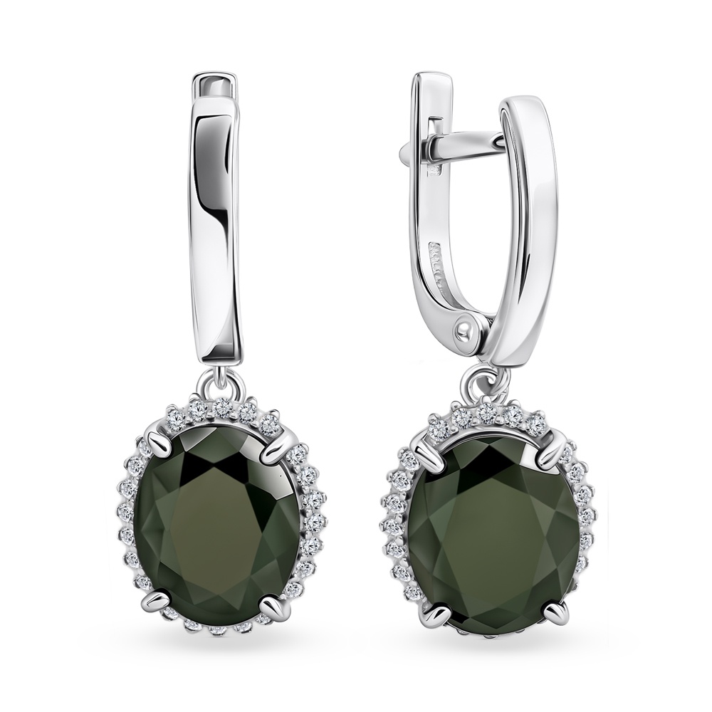 

Серьги подвески из серебра 585Gold 702012527, фианит, 702012527