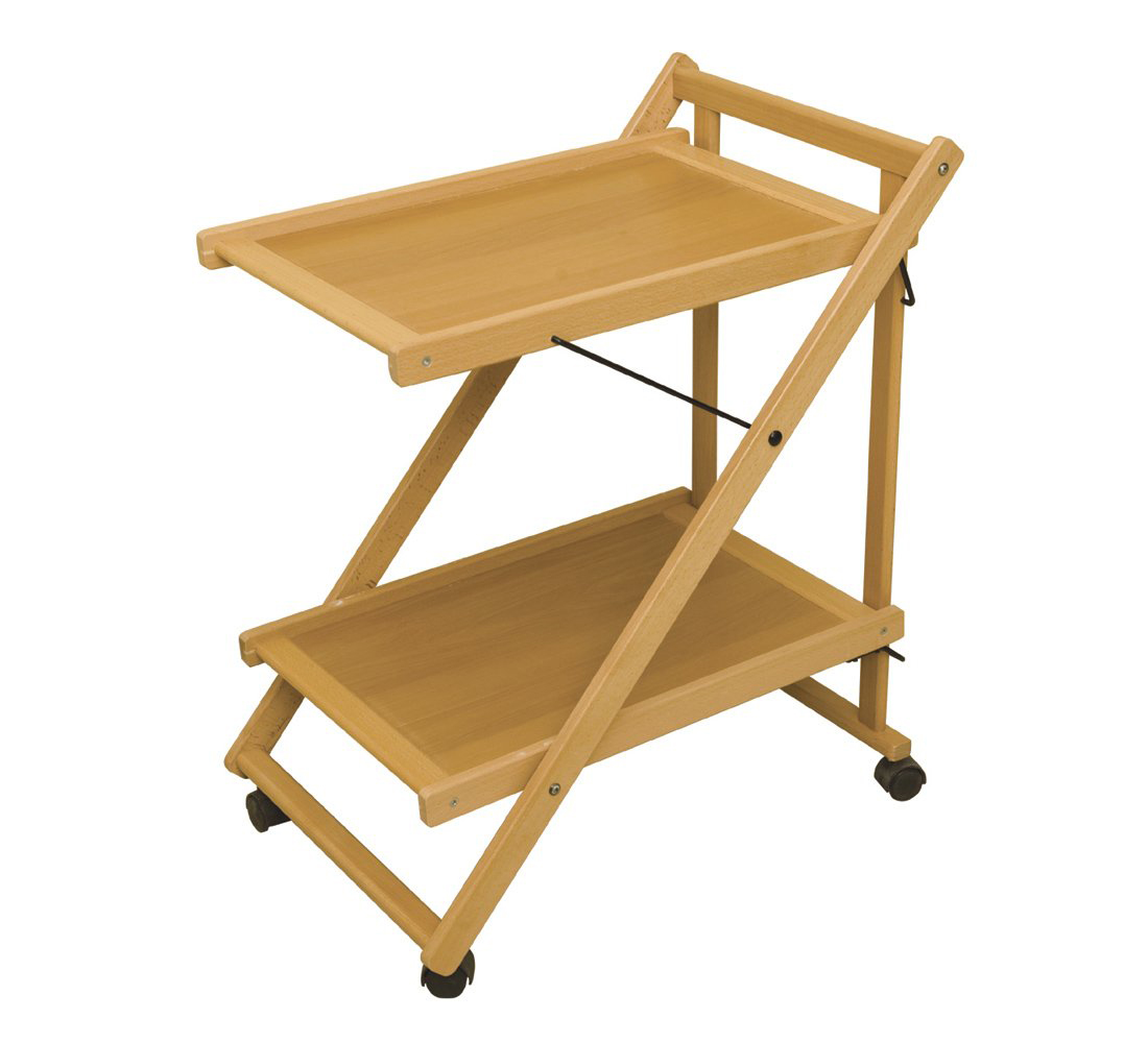 деревянный сервировочный столик на колесах складной