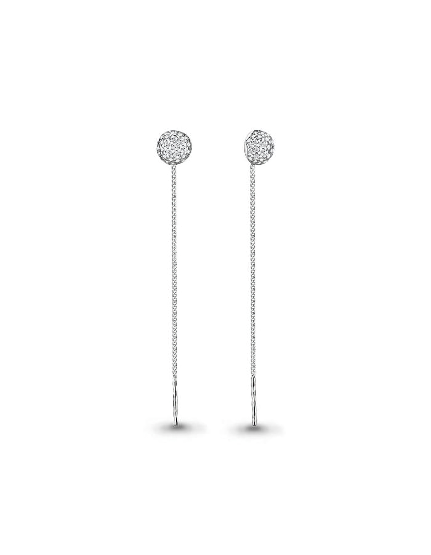 

Серьги продевки из серебра TEO MAORI 841030А.5, фианит, 841030А.5