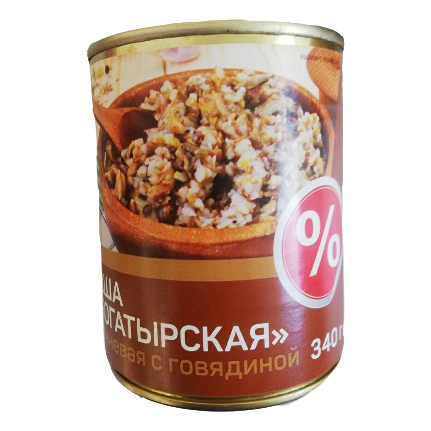 

Каша перловая % Богатырская с говядиной 340 г