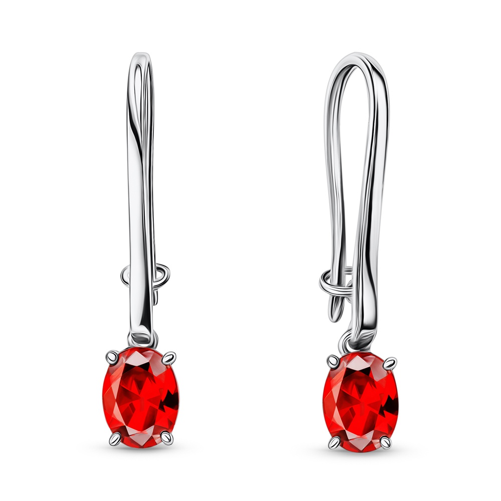 

Серьги из серебра 585Gold 702012427, фианит, 702012427