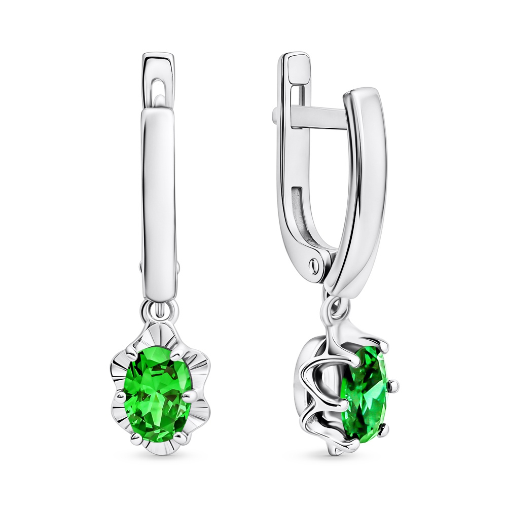 

Серьги подвески из серебра 585Gold 702012508, фианит, 702012508