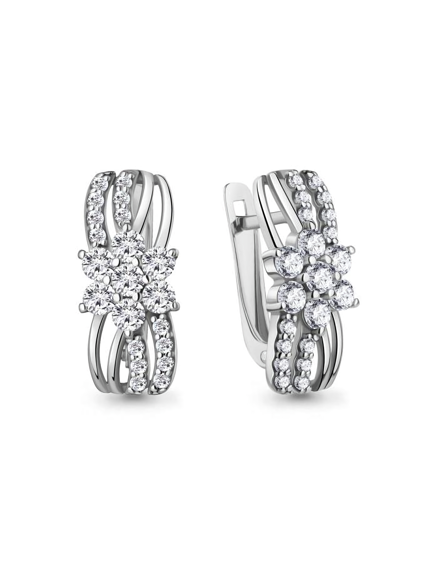 

Серьги из серебра TEO MAORI 8400310А.5, фианит, 8400310А.5