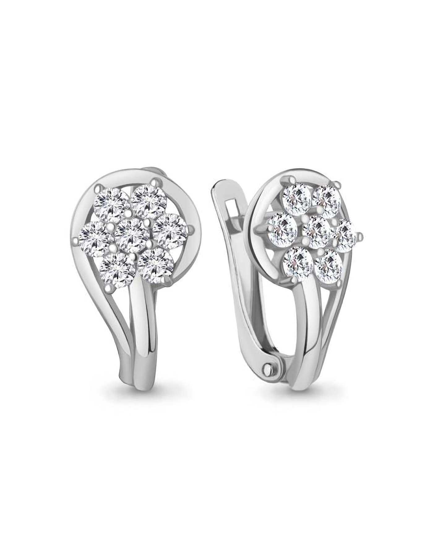 

Серьги из серебра TEO MAORI 8400301А.5, фианит, 8400301А.5