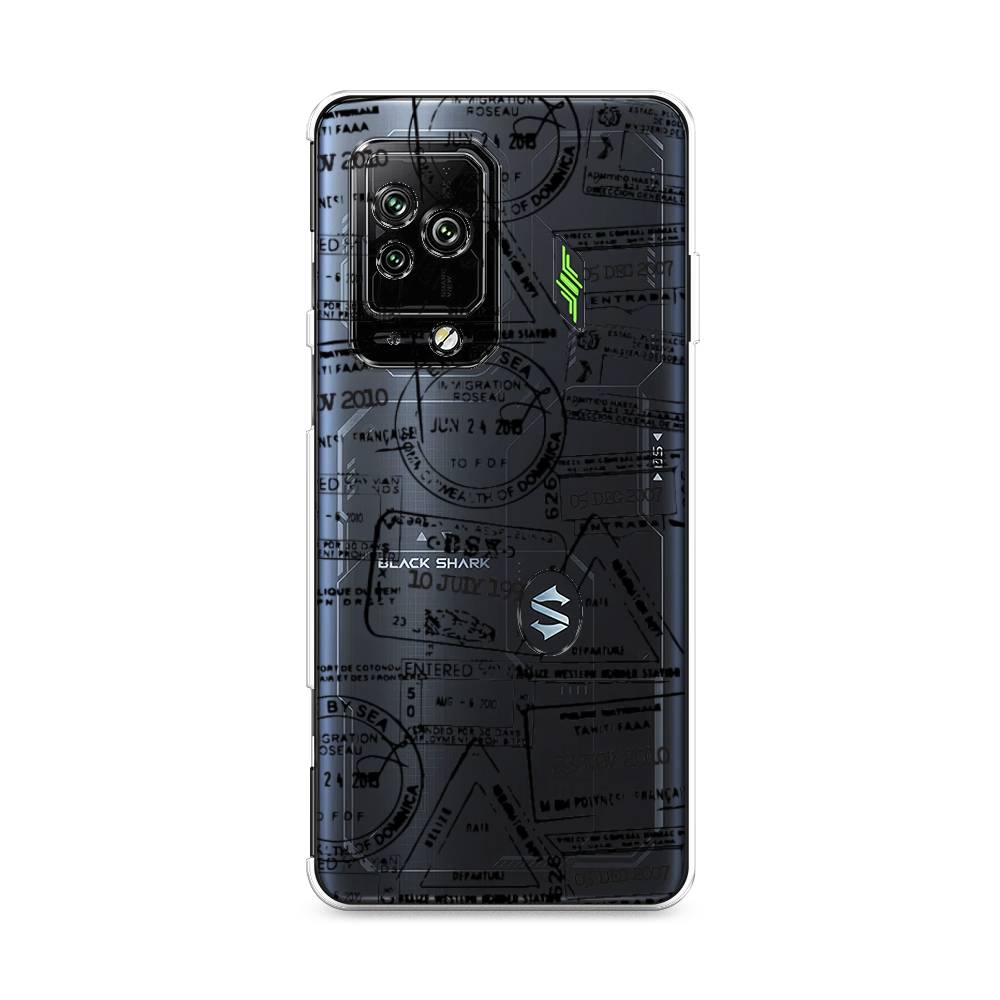 

Чехол на Xiaomi Black Shark 5 Pro "Visa stamps 2", Белый;черный;серый, 314150-2
