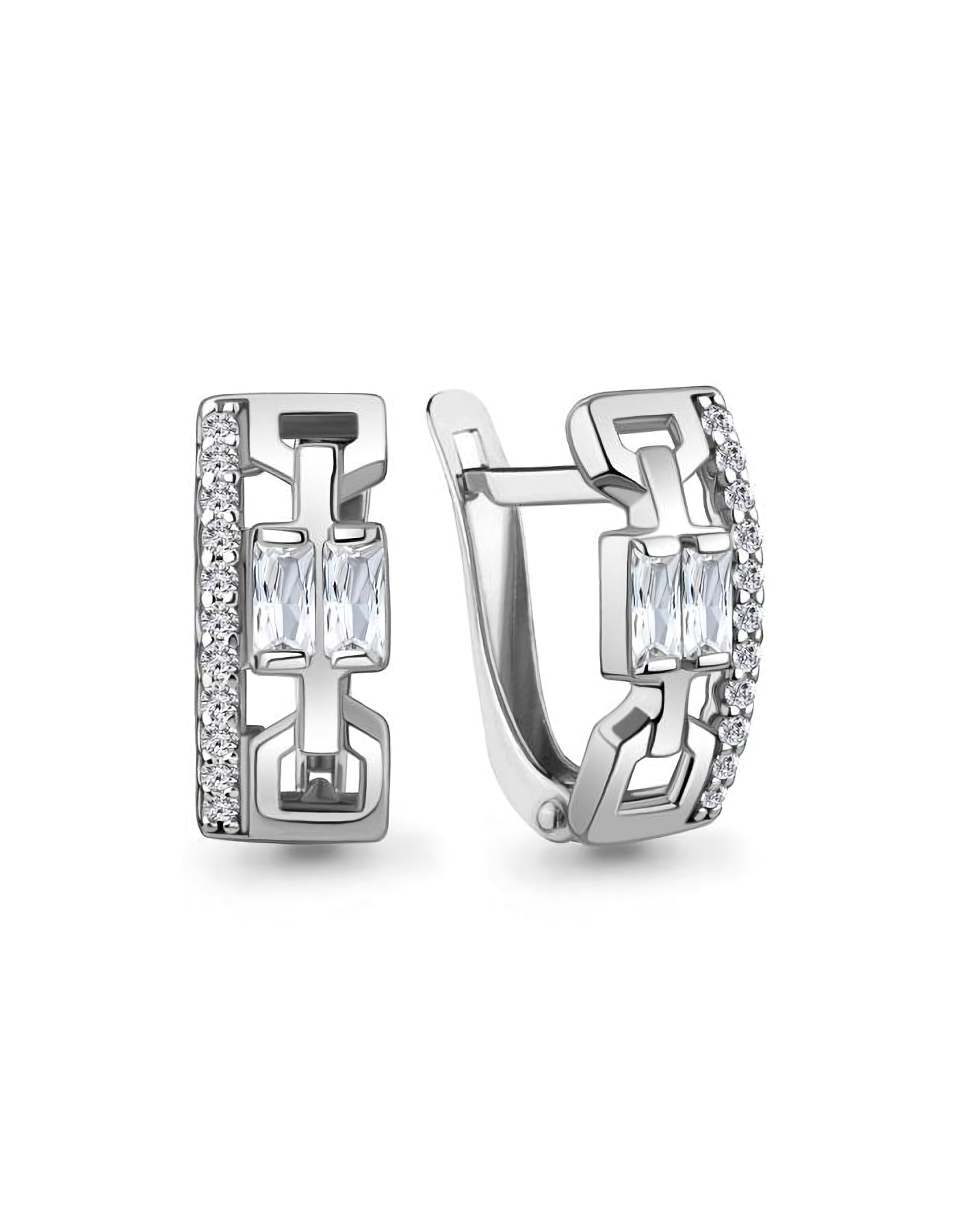 

Серьги из серебра TEO MAORI 8400180А.5, фианит, 8400180А.5