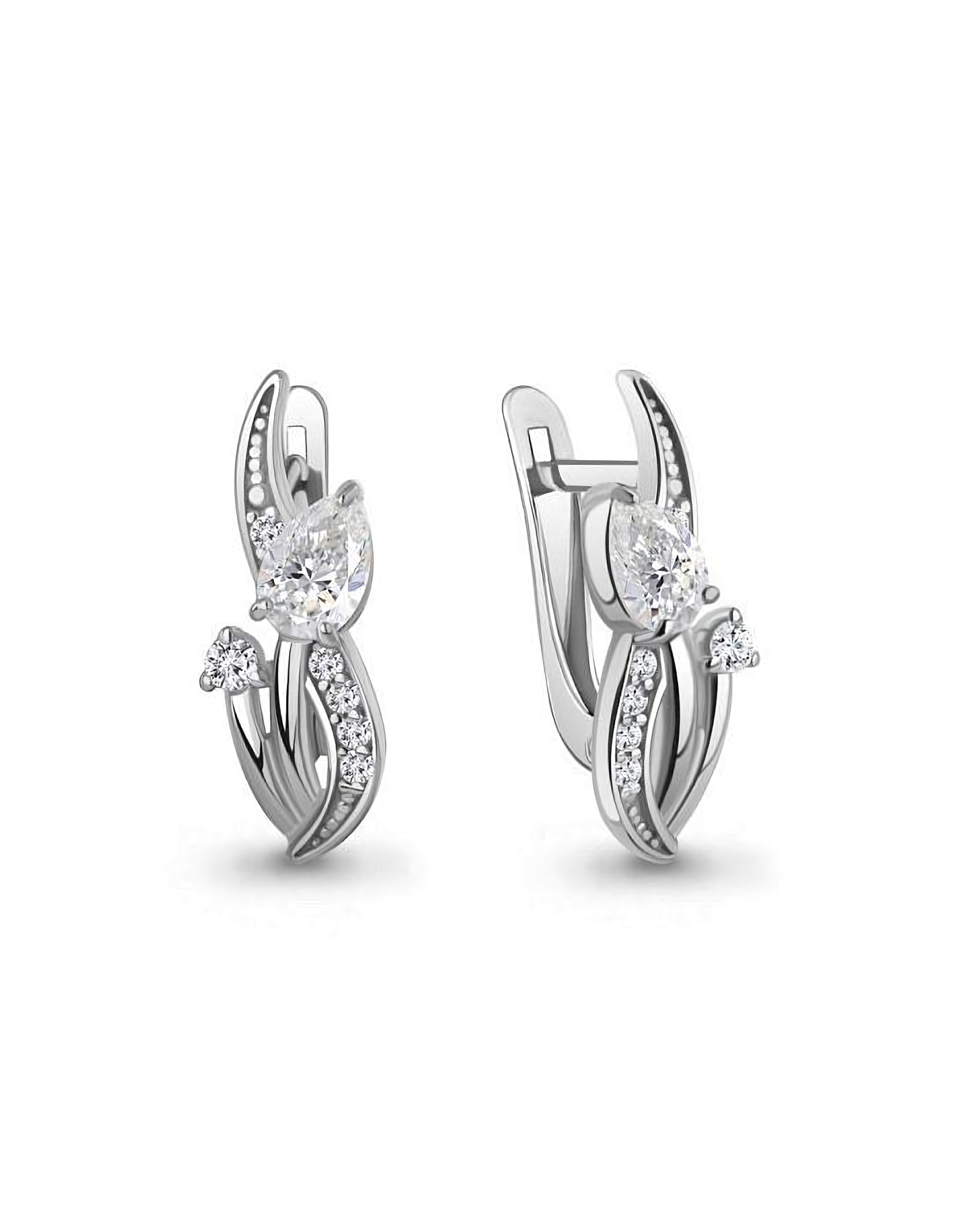 

Серьги из серебра TEO MAORI 8400176А.5, фианит, 8400176А.5