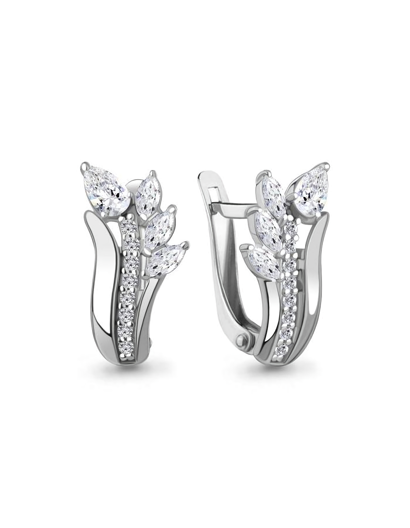 

Серьги из серебра TEO MAORI 8400166А.5, фианит, 8400166А.5