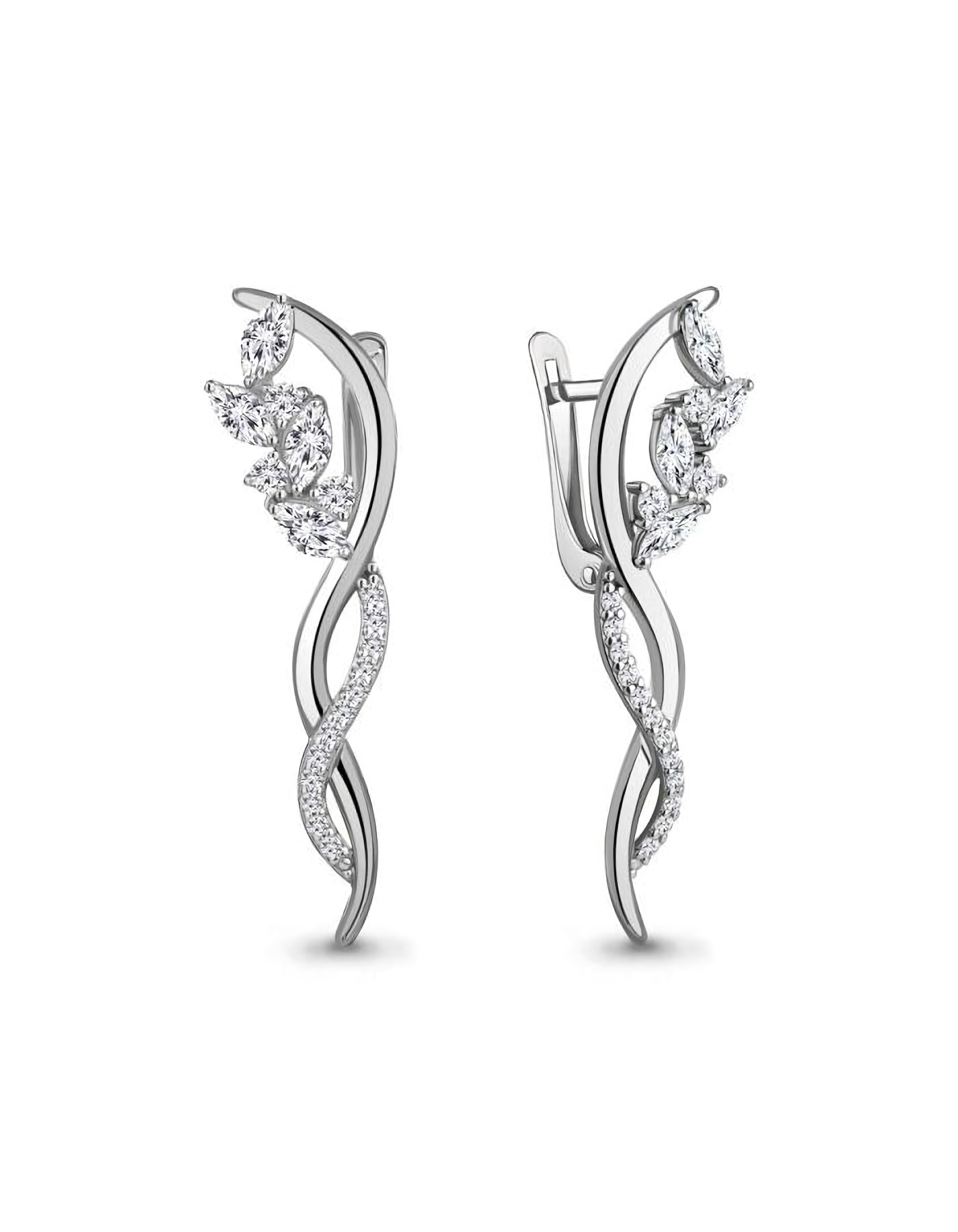 

Серьги из серебра TEO MAORI 8400156А.5, фианит, 8400156А.5