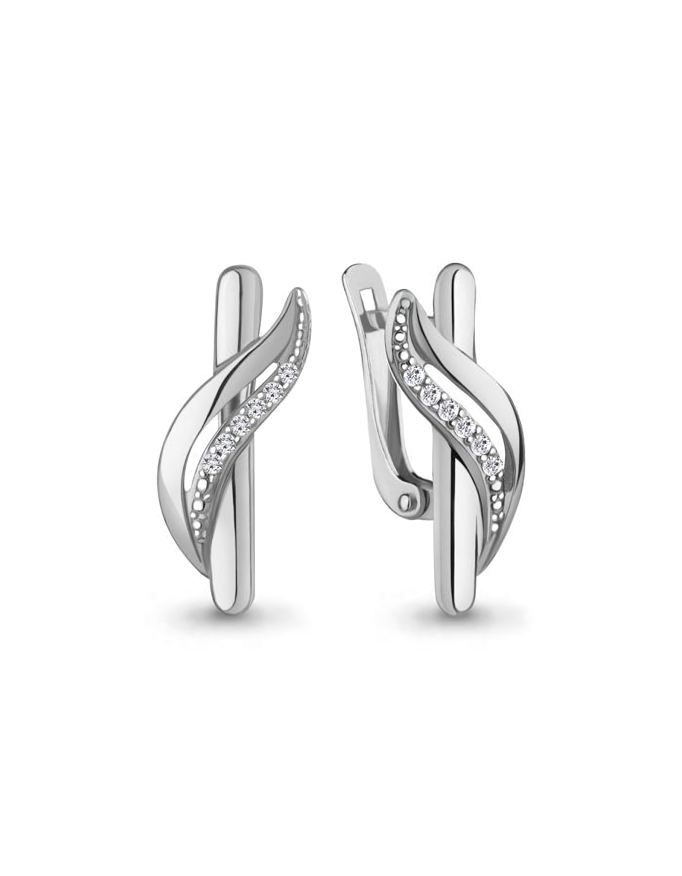 

Серьги из серебра TEO MAORI 8400122А.5, фианит, 8400122А.5