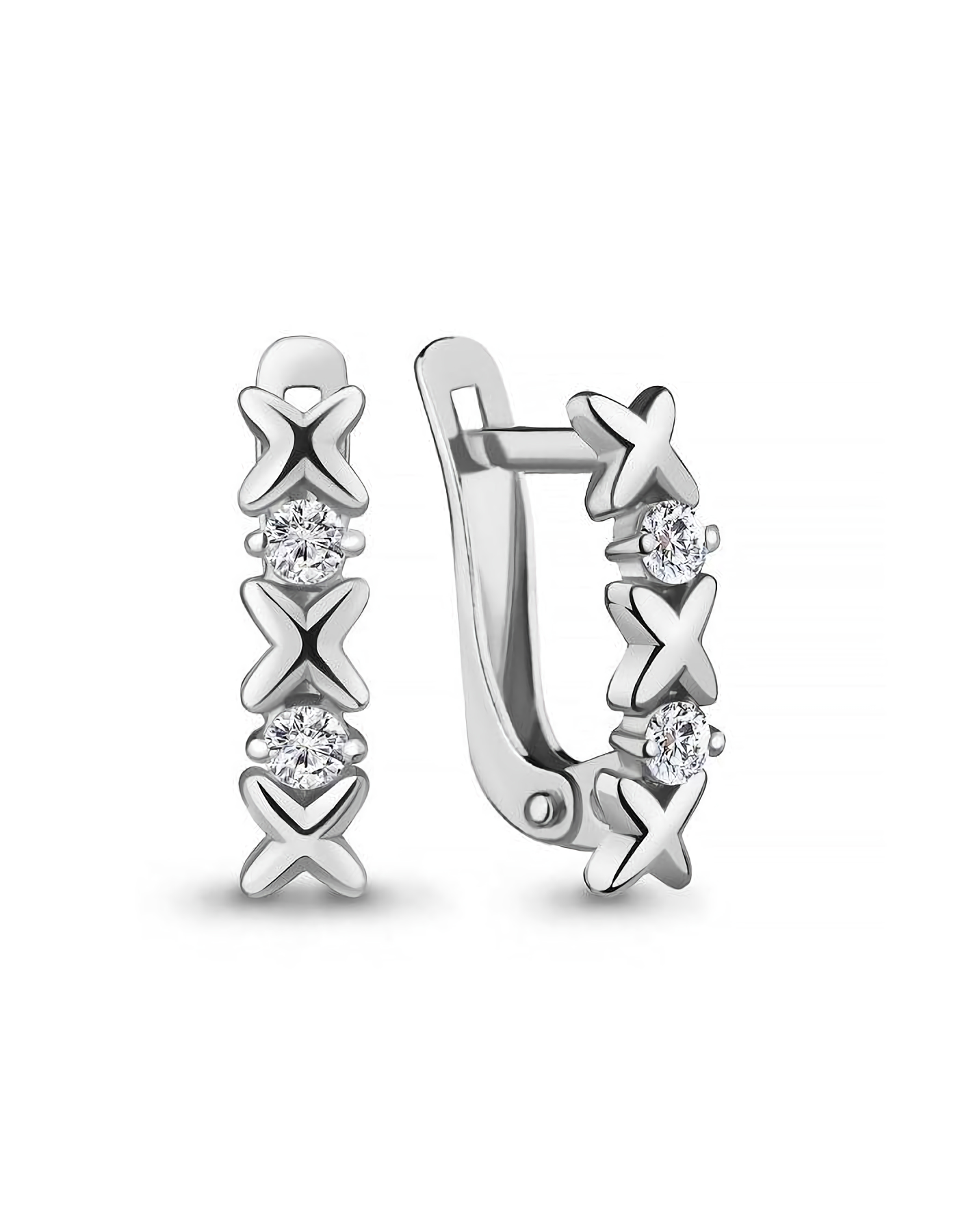 

Серьги из серебра TEO MAORI 8400115А.5, фианит, 8400115А.5