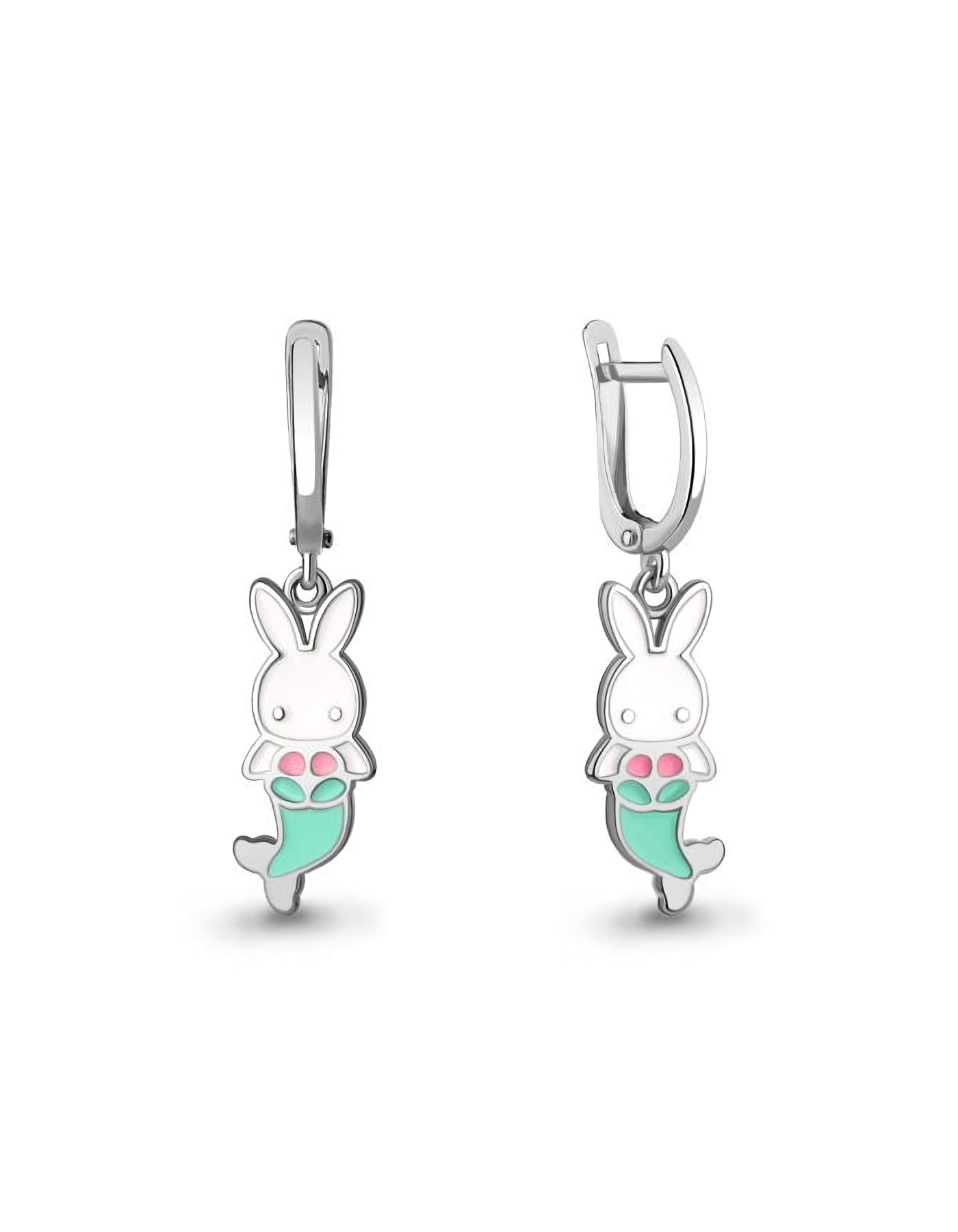 

Серьги подвески из серебра TEO MAORI 834526.5, эмаль, 834526.5