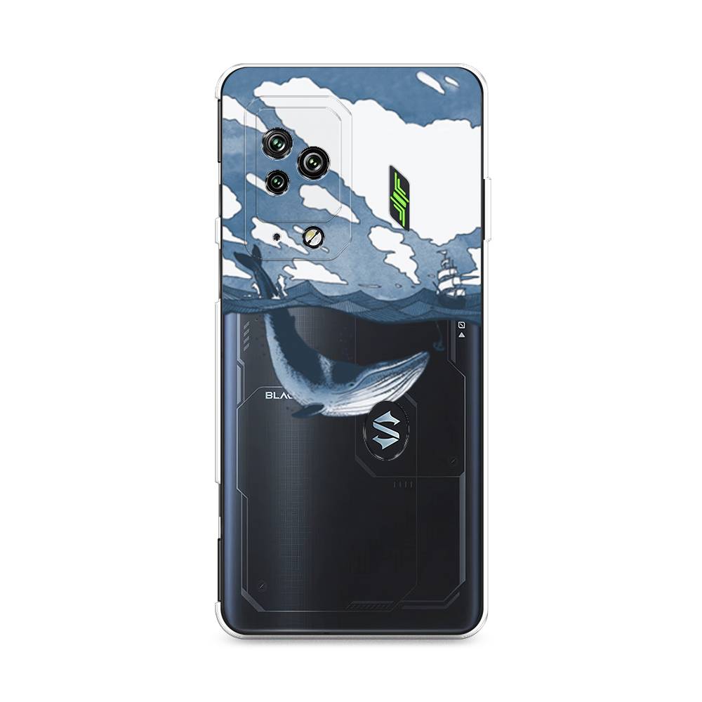 

Чехол на Xiaomi Black Shark 5 Pro "Большой кит", Синий, 314150-1