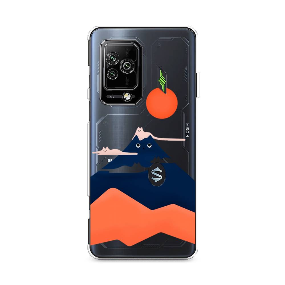 

Чехол на Xiaomi Black Shark 5 Pro "Кот-гора", Черный;оранжевый, 314150-4