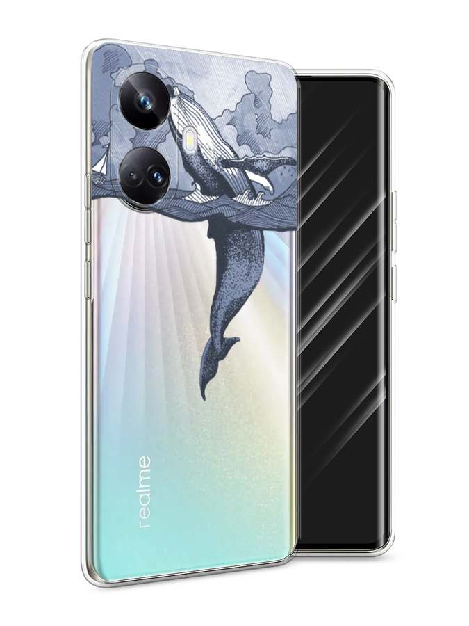 

Чехол Awog на Realme 10 Pro+ "Два измерения", Голубой;черный;прозрачный, 2512350-7